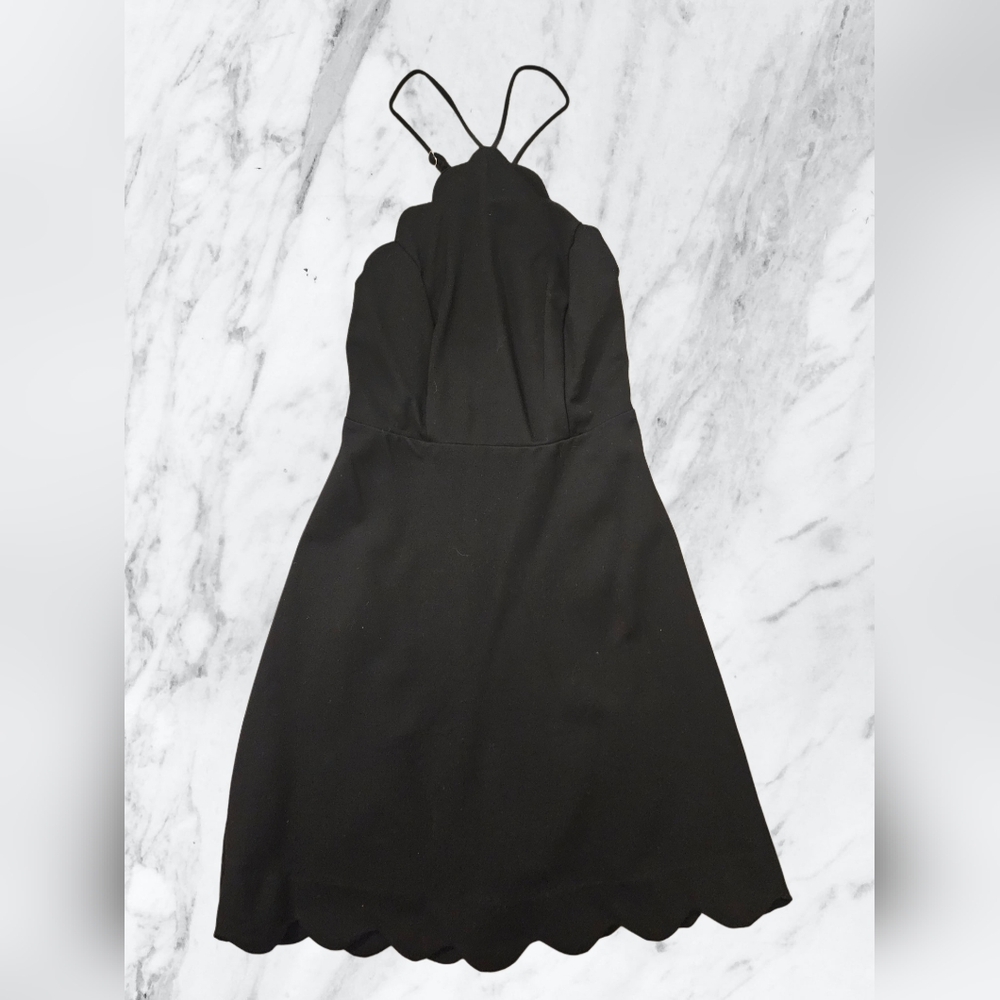 Elegant Black Halter Dress